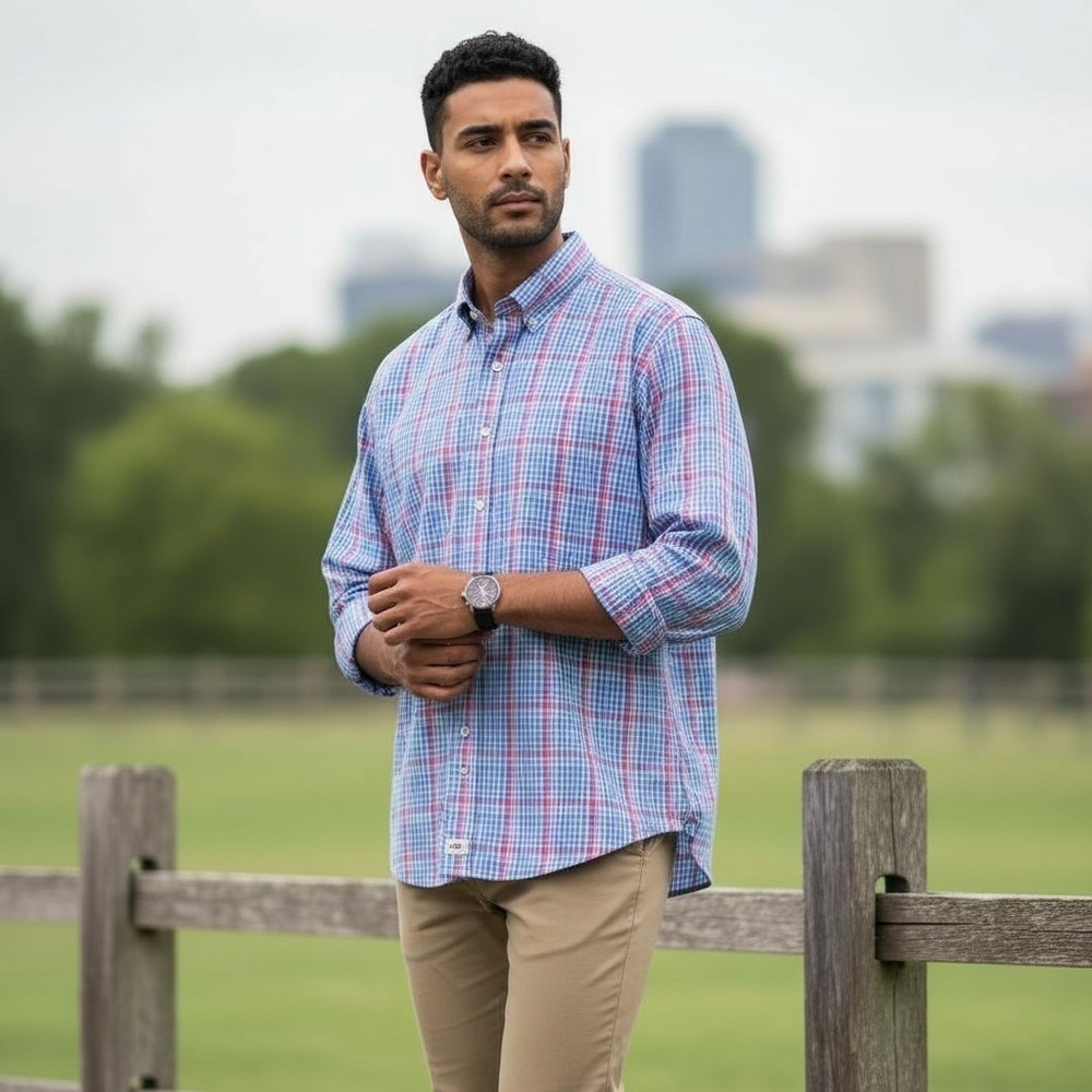 Vineyard Vines Shirt M Men's Murray Plaid Long Sleeve Button Down Preppy Cotton